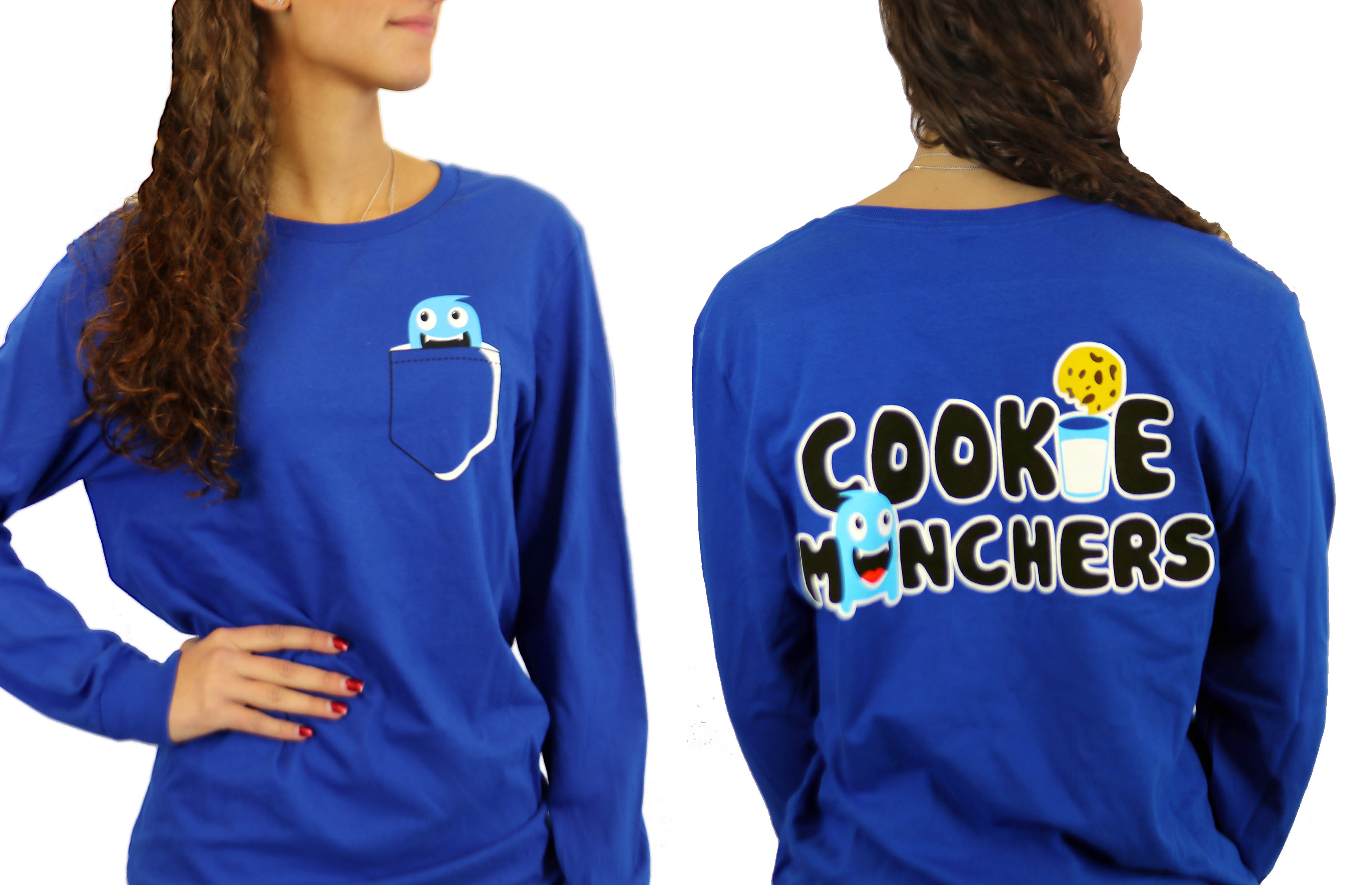 Long sleeve womens front and back for website • Cookie Munchers