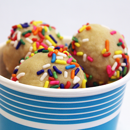 EDIBLE COOKIE DOUGH BALLS SPRINKLES 512X512 • Cookie Munchers